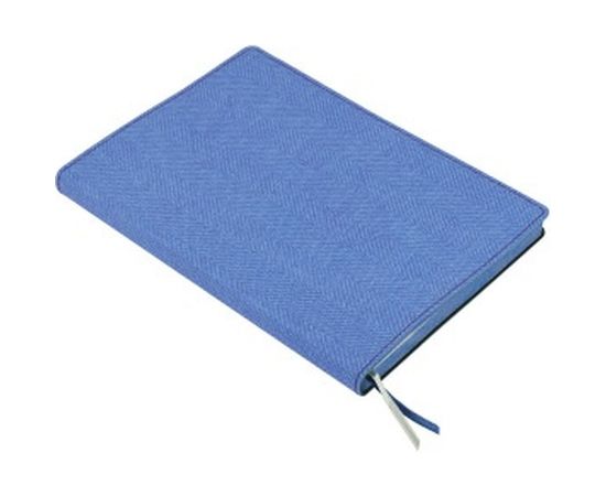 Блокнот BRAUBERG Tweed А5 148x213 мм, 112 л, под ткань, линия, синий, 110966 – изображение 5