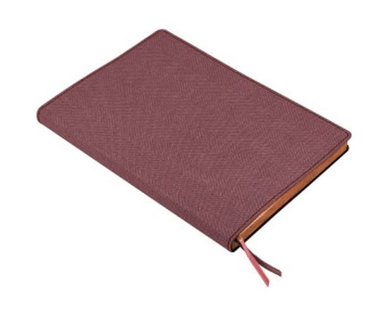 Блокнот BRAUBERG Tweed А5 148x213 мм, 112 л, под ткань, линия, бордовый, 110963 – изображение 5