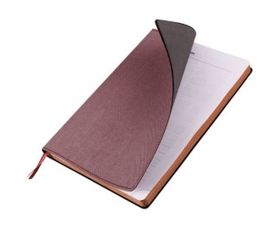 Блокнот BRAUBERG Tweed А5 148x213 мм, 112 л, под ткань, линия, бордовый, 110963 – изображение 6