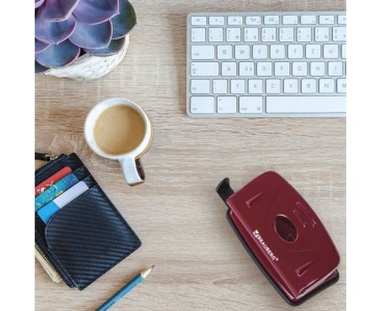 Дырокол BRAUBERG металлический Universal, до 10л, борд, 222550 – изображение 6