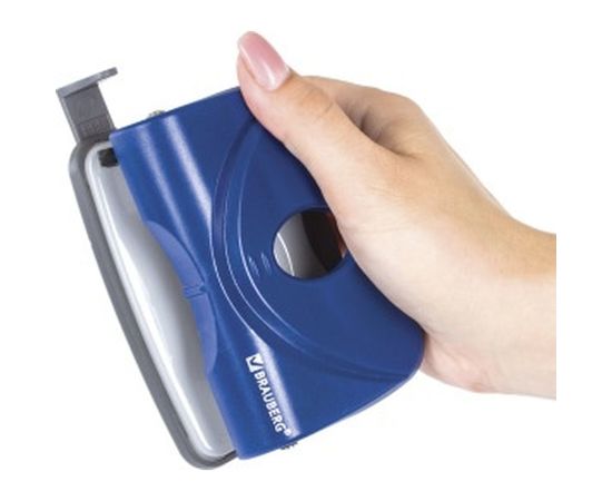 Дырокол BRAUBERG "Original", до 20 листов, синий, 222540 – изображение 7