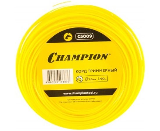 Корд триммерный Round (1.6 мм; 90 м; круглый) CHAMPION C5009 