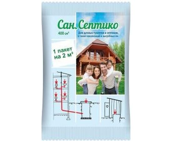 Препарат для дачных туалетов, септиков, канализаций, выгребных ям 400 куб.см Ваше Хозяйство 4607043204387 