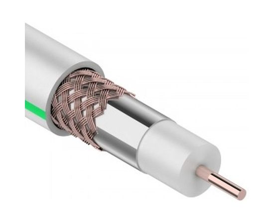 Коаксиальный кабель PROconnect SAT 703 B, Cu/Al/Cu, 64%, 75 Ом, бухта 100 м, белый 01-2431-6 