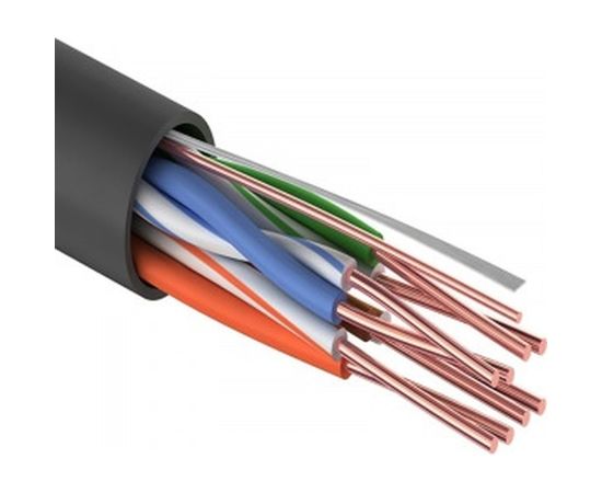 Кабель PROconnect витая пара UTP 4PR 24AWG, CCA, CAT5e, PE, бухта 305 м, черный OUTDOOR 01-0045-3 