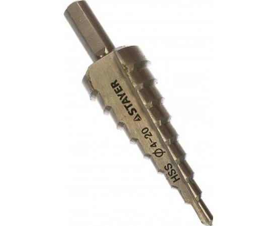 Сверло ступенчатое по металлу (4-20 мм;&nbsp;9 ступеней; 75 мм)&nbsp;STAYER&nbsp;29660-4-20-9 