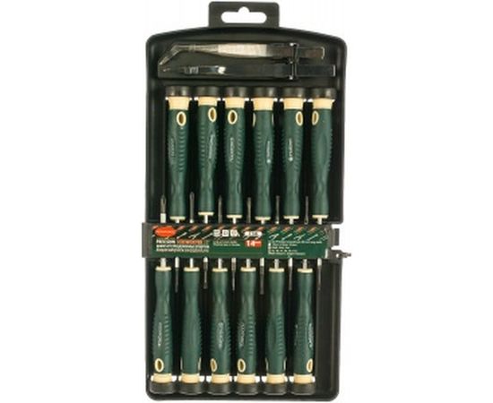 Набор ювелирных отверток с пинцетами ROCKFORCE 14предмета, в пластиковом держателе RF-2146 – изображение 2