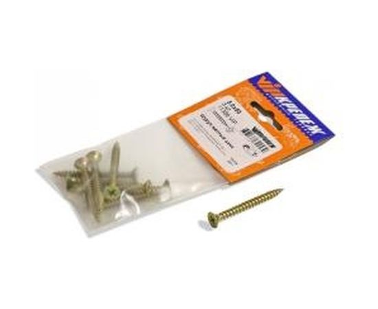 Шуруп VIPкрепеж желтый цинк 5,0х50 8шт 11388 VIP – изображение 2