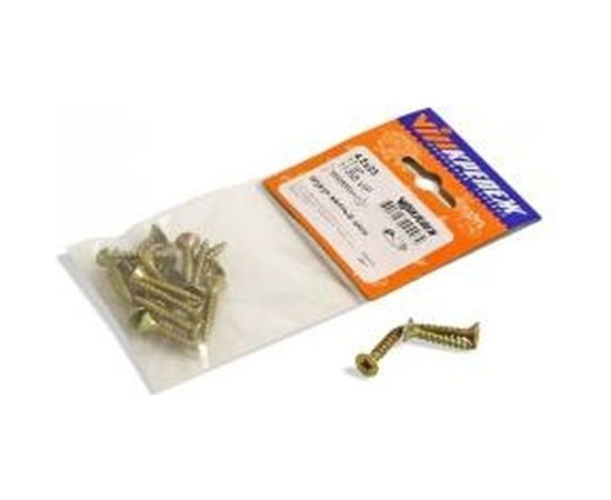 Шуруп VIPкрепеж желтый цинк 4,5х25 17шт 11358 VIP – изображение 2