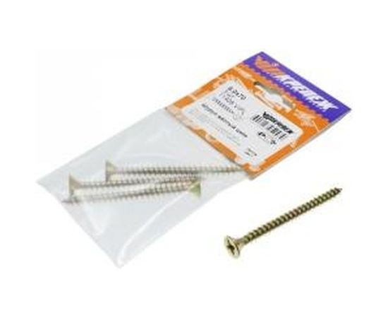 Шуруп VIPкрепеж желтый цинк 6,0х70 3шт 11408 VIPL – изображение 2