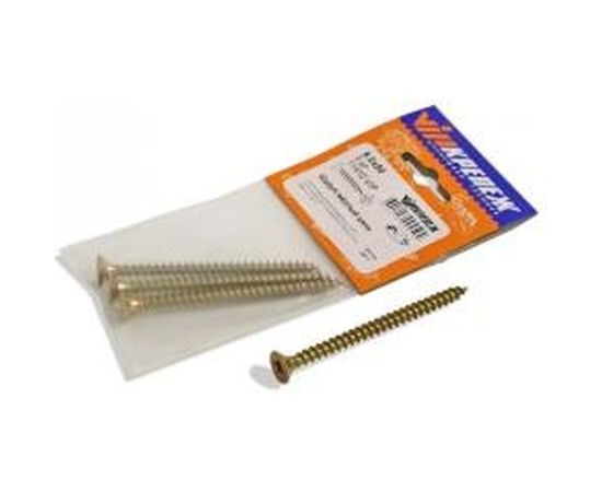 Шуруп VIPкрепеж желтый цинк 6,0х80 3шт 11410 VIP – изображение 4