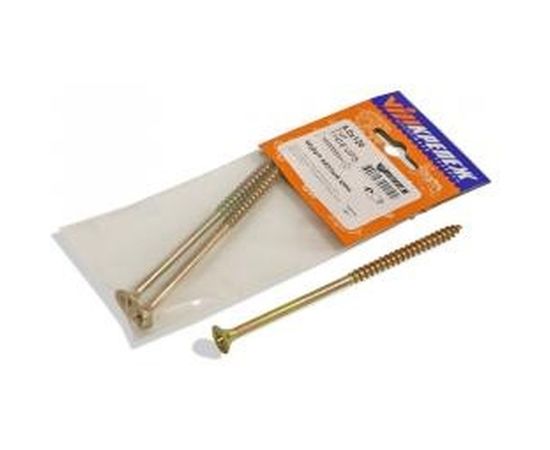 Шуруп VIPкрепеж желтый цинк 6,0х120 2шт 11416 VIPS – изображение 2