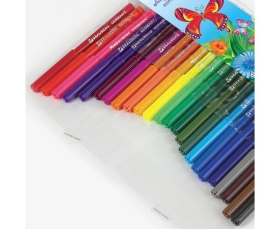 Фломастеры BRAUBERG Wonderful butterfly, 24 цветов вентилируемый колпачок, 150524 – изображение 4