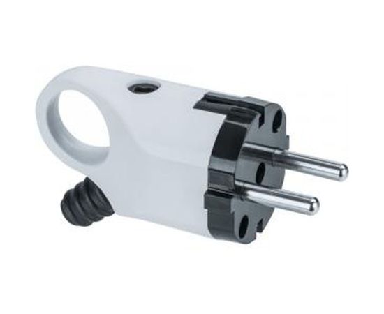 Вилка Navigator NCA-PL03-16A-E-WH, с заземлением, угловая, белая 61361 