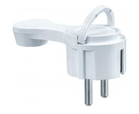 Вилка Navigator NCA-PL06-16A-E-WH, с заземлением, плоская, белая 61365 