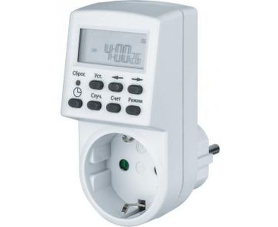 Таймер Navigator, NTR-E-S01-WH, розетка, электронный 61555 