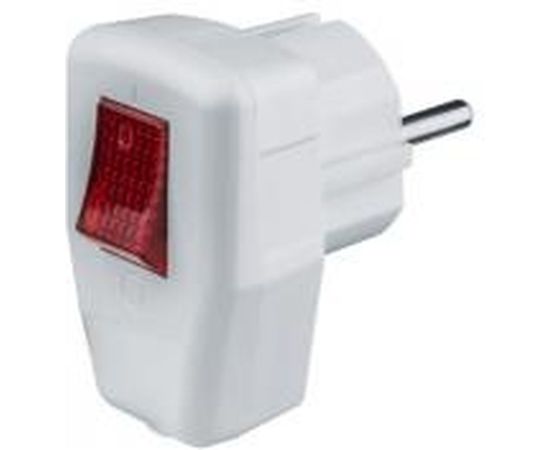 Угловая вилка с выключателем Navigator NCA-PL05-16A-ESC-WH с заземлением, белая 61364 
