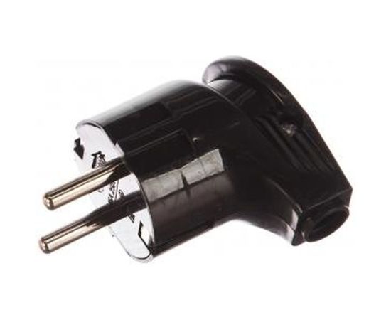 Вилка Navigator NCA-PL04-16A-E-BL, с заземлением, угловая, черная 61363 