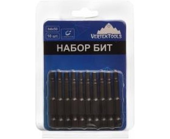Набор бит H4 (10 шт; 50 мм) Vertextools БТ-H4-50 