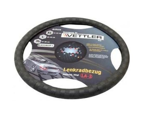 Оплетка на руль VETTLER KLASSIKER L 39-40 см, классика, Волга винил Серый LLA3grey 