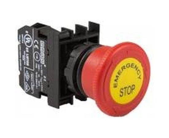 Аварийная кнопка Emas Грибок 40мм с маркировкой, 250В AC, 4А, B200EE 