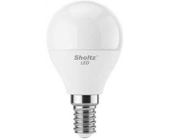 Комплект из 2 светодиодных ламп Sholtz шар 5Вт E14 4200К G45 220-240В, пластик LEB3151D 