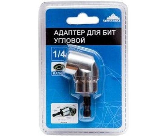 Редуктор для бит угловой (1/4; 61 мм) Vertextools РД-1/4-61 