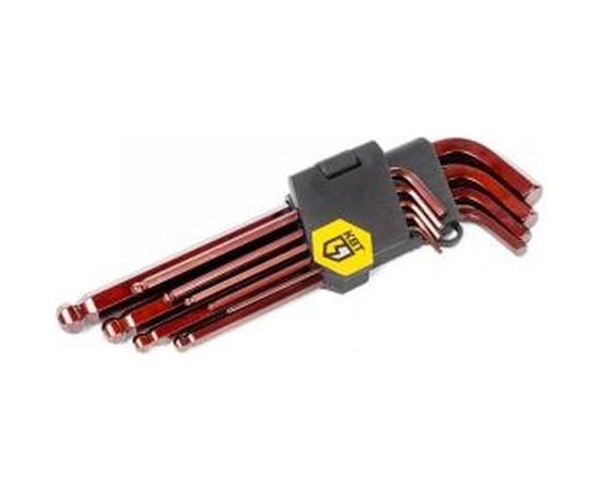 Набор шестигранных ключей с шаром КВТ КШ-9s 82177 