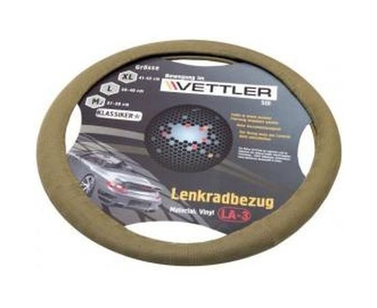 Оплетка на руль VETTLER KLASSIKER L 39-40 см, классика, Волга винил Бежевый LLA3beige 
