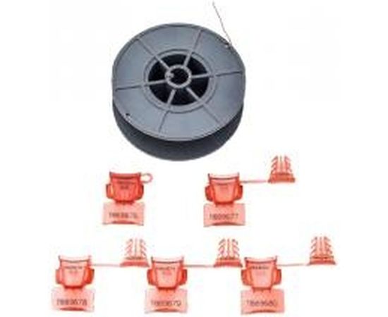 Комплект трос+пломба ЕВРОПАРТНЕР пластиковая, защелка, 50 штук 0129 D 