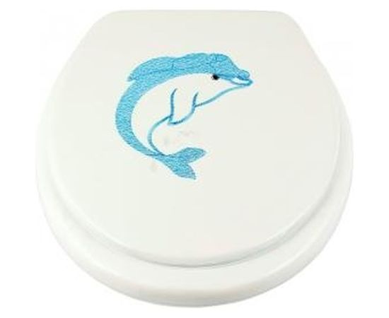 Сиденье для унитаза Delphinium SXL-2040 дельфин белый 105004 