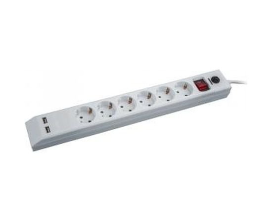 Сетевой фильтр Navigator NSP-USB-06-180-ESC-3x1, 6 гнезд, 1.8м 71864 – изображение 2