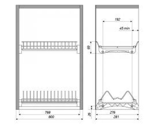 Посудосушитель Laurus 800 хром 14016 – изображение 2