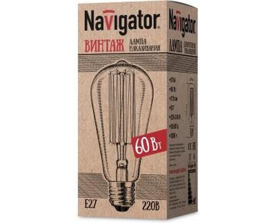 Лампа Navigator I-V-ST64-SC17-60-230-E27-CLG 71957 – изображение 2