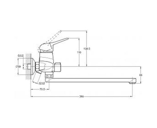 Смеситель для ванной Solone LUN7-A031 – изображение 2