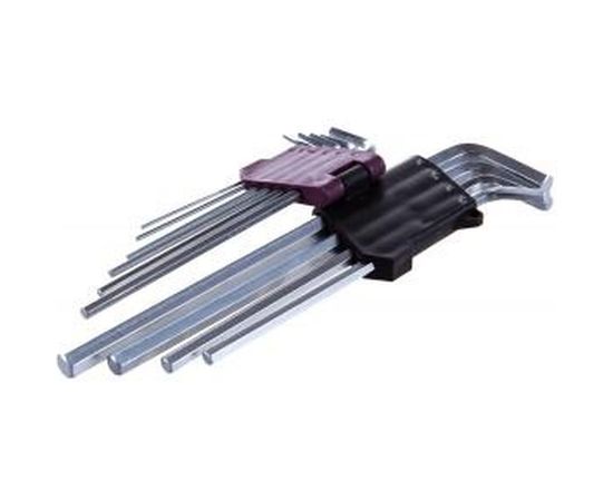 Набор торцевых шестигранных удлиненных дюймовых ключей Thorvik HKIL10S H1/16 -H3/8 , 10 предметов 53099 – изображение 3
