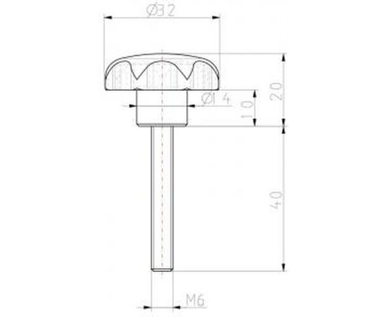 Звездообразная рукоятка KIPP K0155.4061X40 – изображение 2