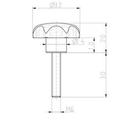 Звездообразная рукоятка KIPP K0155.4061X30 – изображение 3