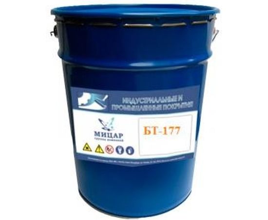 Строительная краска Мицар БТ-177 серебрянка, 20 кг 864 