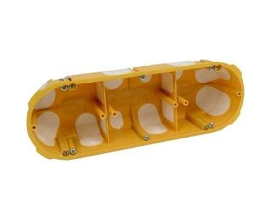 Установочная приборная коробка (подрозетник) KOPOS герметичная трехместная KPL 64-50 Kopos Electro 68x209х50 для пустотелых, гипсокартонных и деревянных стен IP30 KPL 64-50 / 3LD (NA) 