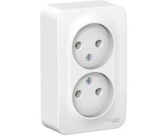 Двойная розетка Schneider Electric BLANCA О/У без заземления, без шторок, БЕЛЫЙ BLNRA000211 