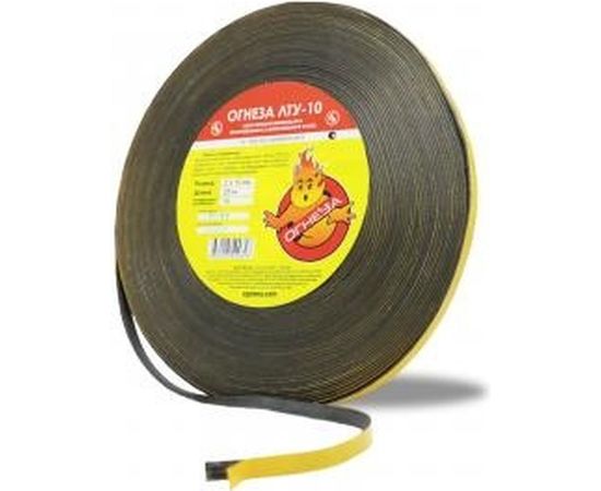 Термоуплотнительная лента Огнеза ЛТУ 2х10 мм, рулон 25 пог.м. 105099 