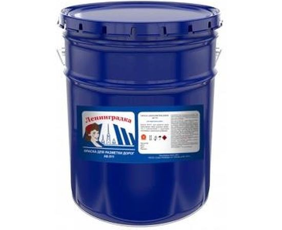 Краска для дорожной разметки Ленинградка АК-511 25 кг, желтый 1841 