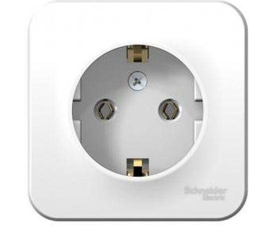 Розетка Schneider Electric BLANCA, открытой установки, с заземлением, без шторок, белый BLNRA010111 