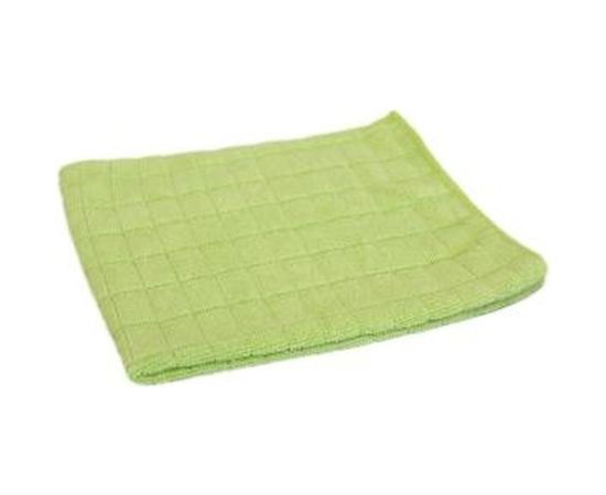 Универсальная вафельная салфетка из микрофибры Рыжий кот M-03 зеленая, 30х30 см 310226 