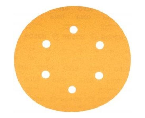 Круг шлифовальный по дереву, краске (50 шт; 150 мм; К100; 6 отверстий) Bosch 2608607836 