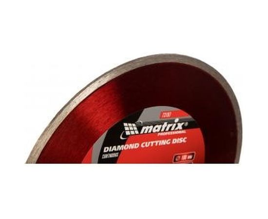 Диск алмазный отрезной сплошной по керамограниту Professional (180x22.2 мм; 2.3х6 мм; влажная резка) MATRIX 73187 – изображение 3