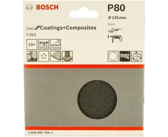 Шлифлист Best for Stone для УШМ 10 шт. (125 мм; К80) Bosch 2608606756 – изображение 2