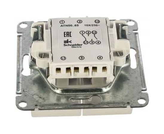 2-клавишный переключатель Schneider Electric ATLASDESIGN 10АХ, БЕЛЫЙ ATN000165 – изображение 2