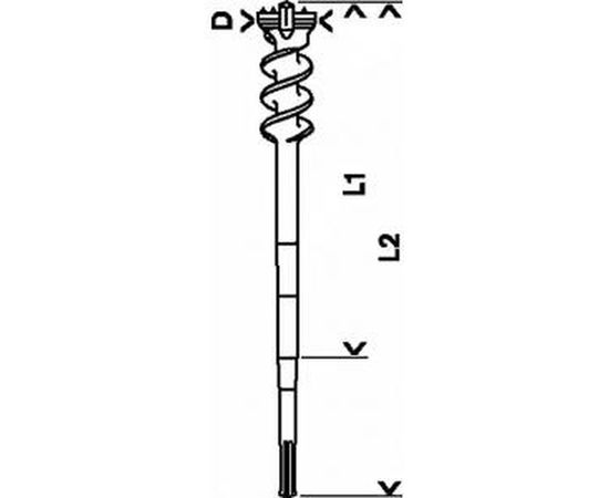 Бур SDS-max проломной (55x850/1000 мм) BOSCH 1618596458 – изображение 2